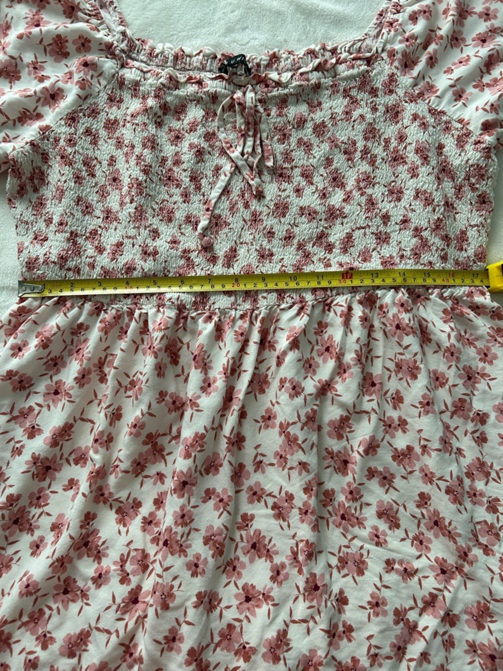 As U Wish Pink Floral Smocked Casual Dress - Picture 7 of 10
